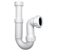 CranPlas | 32MM Telescopic P Trap | Sink Waste Trap | Kitchen Sink Pipe Fittings | Universal Fit for UK Pipes | Easy Install | Durable, Leak-Proof Sink U Bend