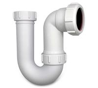 CranPlas CP107 | 40mm (1½″) P Trap 100mm Seal | High-Flow Waste Trap with Deep Water Seal for Kitchen Sinks, Utility Basins & Appliances, Easy-Clean Plumbing Fitting (Not for Bathroom Basins)