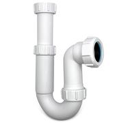 CranPlas CP108 | 40mm (1½″) Telescopic P Trap 100mm Seal | Adjustable High-Flow Waste Trap for Kitchen Sinks, Utility Basins & Appliances | Durable & Easy-Clean (Not for Bathroom Basins)