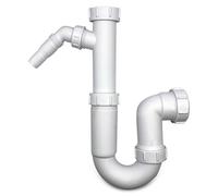 CranPlas CP112 | 40mm (1½″) P Trap with Appliance Spigot 100mm Seal | Adjustable High-Flow Waste Trap for Kitchen Sinks, Utility Basins & Appliances | Durable & Easy-Clean (Not for Bathroom Basins)