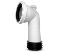 CranPlas CP120 | 90° Bent Pan Connector with 32mm Outlet | Connects WC & Basin to Single Outlet, Compatible with 110mm (4”) PVC or Cast-Iron Soil Pipe | Push-Fit, Rubber Seal, Compact Design