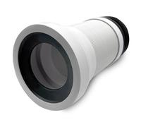 CranPlas CP126 Flexible Pan Connector | For Misaligned, Offset Pans or Back-to-Wall Pans | 210-420mm Length | Compatible with 110mm (4”) PVC or Cast-Iron Soil Pipe | Push-Fit, Rubber Seal