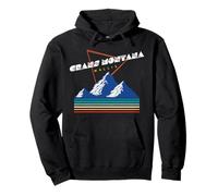 Crans Montana Wallis - Switzerland Retro 80s Ski Pullover Hoodie