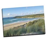 Crantock beach canvas picture printed on to canvas (ck02) choices of sizes (90cm x 60cm (38mm thick))