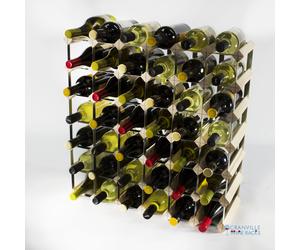 Cranville wine rack storage 42 bottle pine wood and metal wine rack, self build