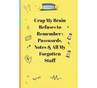 Crap My Brain Refuses to Remember: Passwords, Notes & All My Forgotten Stuff: A Funny Password Log Book for Forgetful Adults, Busy Minds, and Anyone Who Keeps Resetting Everything