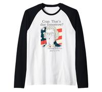 Crap That's Due Tomorrow? Jefferson July 3, 1776 Funny Meme Raglan Baseball Tee