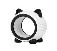crapelles Cat Shaped Jumping Spider Enclosure, 3.9x2.3x3.6 in (White Black)