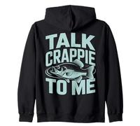Crappie Fishermen Big Slab Talk Crapiie Zip Hoodie