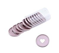 Crapyt 13 PCS Planner Discs Plastic Loose Leaf Binder Discs for Notebooks, Memos, Paper Discbound Expansion Discs 1.38"×0.2" Rose Gold