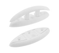 Crapyt 5" Boat Folding Cleats Boat Dock Cleats, Nylon Marine Grade Rope Cleat Flip up Dock Cleat Fasteners with Mounting Screws, for Kayaks, Personal Boats and Canoes, 4 Pcs White