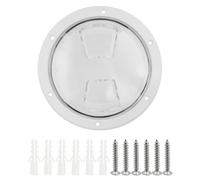 Crapyt 6" Boat Hatch Deck Access Plate, Round Inspection Hatch Detachable Clear Cover with Screws, for Ships, Fishing Boats, Yachts and Recreational Vehicles