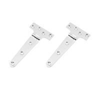 Crapyt 6" Marine Grade Heavy Duty Boat Hatch T Hinge, 316 Stainless Steel Barn Door T-Strap Hinges with Screws, for Yachts, Windows, Lockers, Cabinets, Decks, Doors and Toolboxes, 2 Pcs