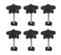 Crapyt 6 PCS Adjustment Bolts Drive Walker Replacement Parts 1.81"×0.79" Black Replacement Parts for Walkers Star Knobs