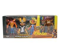 Crash Bandicoot Bandai Action Figures 4 Pack With Mask | 11cm Pack Of 4 Toys With Mask And Stand Accessories | Collectable Figures As Merchandise And Video Game Gifts
