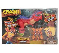 Crash Bandicoot Bandai Dino Dash Diorama | Play Set Includes 2 6cm Crash And Coco Collectable Figures And A Chomp Action Dinosaur Toy Based On Video Games | Great Girls And Boys Toys