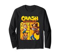 Crash Bandicoot & Friends Vintage Character Panels Long Sleeve T-Shirt