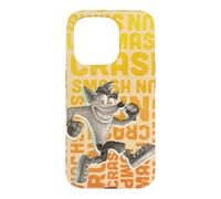 Crash Bandicoot Repeating Typography Retro Video Game Case for iPhone 15 Pro