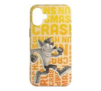 Crash Bandicoot Repeating Typography Retro Video Game Case for iPhone 16 Plus