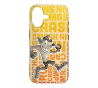 Crash Bandicoot Repeating Typography Retro Video Game Case for iPhone 17