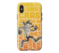 Crash Bandicoot Repeating Typography Retro Video Game Case for iPhone X/XS