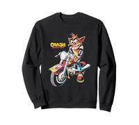 Crash Bandicoot Vintage Biker Scene Motorcycle Video Game Sweatshirt