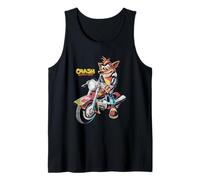 Crash Bandicoot Vintage Biker Scene Motorcycle Video Game Tank Top