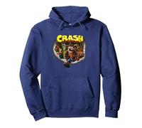 Crash Bandicoot Vintage Island Breakthrough Game Poster Pullover Hoodie, Adult Unisex, Navy Blue, X-Large