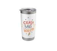 Crash Bang Wallop Lightning Laugh Logo Phrase Print Stainless Steel Insulated Tumbler
