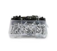 Crash Bar For MT07 For MT09 MT10 R1 3 195PIECE/Set CNC Alloy M6 For M5 Fairing Bolts Kit Bodywork Screws Nut Engine Guard(Silver)