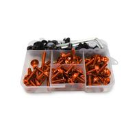 Crash Bar For MT07 For MT09 MT10 R1 3 195PIECE/Set CNC Alloy M6 For M5 Fairing Bolts Kit Bodywork Screws Nut Engine Guard(Orange)