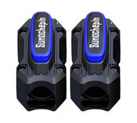 Crash Bar Protectors - Black, 2pcs Motorbike Engine Bumper Blocks, Anti-Drop Anti-Collision Frame Protector, High-Density Rubber Construction, Universal Fit 0.78-1.02in Pipe Diameter | Crui