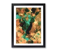Crash In The Night Abstract Framed Print for Living Room Bedroom Home Office Décor, Wall Art Picture Ready to Hang, Black A4 Frame (34 x 25 cm)