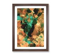 Crash In The Night Abstract Framed Print for Living Room Bedroom Home Office Décor, Wall Art Picture Ready to Hang, Walnut A2 Frame (64 x 46 cm)