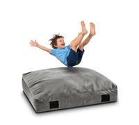 Crash Pads for Kids Sensory, Sensory Crash Pads for Autistic Children, Crash Pads Sensory,Soft Foam Landing Area for Sensory Input, Reading and Relaxation Seat Washable Cover (4 feet x 4 feet) Grey