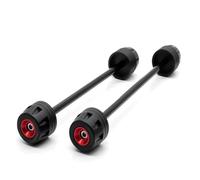 Crash Protector For Aprilia SL 750 For Shiver 2007-2014 For Dorsoduro 750 2007-2013 Front Rear Axle Fork Crash Sliders Motorcycle CNC Wheel Protector(RED)