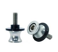 Crash Protector Frame Sliders For YZF R1 For YZFR1 For YZF-R1 R3 R6 R125 For MT-03 2PCS 6MM Motorcycle Swing Arm Sliders Spools CNC Swing Arm Stand Screw Paddock(Silver)