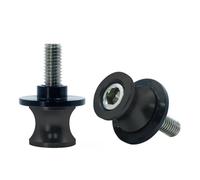 Crash Protector Frame Sliders For YZF R1 For YZFR1 For YZF-R1 R3 R6 R125 For MT-03 2PCS 6MM Motorcycle Swing Arm Sliders Spools CNC Swing Arm Stand Screw Paddock(Black)