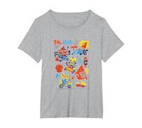 Crash Team Racing Tiki Group T-Shirt, Women's Plus, Heather Grey, 3X