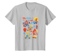 Crash Team Racing Tiki Group T-Shirt, Youth, Silver Grey, Medium