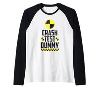 Crash Test Dummy Last Minute Costume Funny Halloween Raglan Baseball Tee