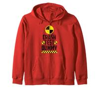 Crash Test Dummy Last Minute Costume Funny Halloween Zip Hoodie