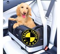 Pawsincar Pet Carrier, Crash Tested, Airline Approved, Expandable Travel Bag for Small Dogs and Cats, Black (Medium)