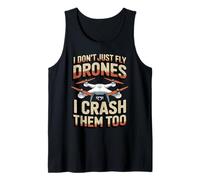 Crash Them Too Aviation Aircraft Drones Plane Drone Pilot Tank Top