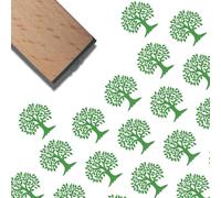CRASPIRE 0.6" Tree of Life Mini Wooden Rubber Stamps Reusable Small Square Bumble Plant Pattern Vintage Print Handle Reusable Durable Rubber Natural Wood for Journal Diary Scrapbook Planner Letter DIY