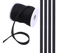 CRASPIRE 10 Yards Corset Boning Casing 3/8 Inch Black Underwire Replacement Bra Cover Band Ribbon Plush Back Casing Hollow Elastic Channeling Tape for Sewing Accessories DIY Wedding Handmade Clothing