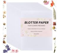 CRASPIRE 100 Sheets Blotter Paper for Flower Pressing Blotting Paper 26x19.8cm Highly Absorbent Reusable Refill Drying Absorbing Large Sheet Supplies for Flowers Press Herbarium DIY Crafting