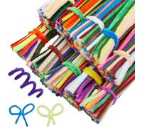 CRASPIRE 1000Pcs 12in Pipe Cleaners for Crafts 20 Multicolors Chenille Stems Bulk Fleece Fur Christmas Soft Handmade DIY Arts Projects Plush Animal Flower Creative Fun Decoration Gift