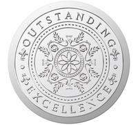 CRASPIRE 100pcs 1.5 Inch Vintage Floral Silver Foil Stickers Embossed Envelope Seals Stickers Round Self Adhesive Stickers Medal Decoration Label for Graduation Season Award Certificate Seals