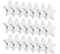CRASPIRE 100pcs 1" Wooden Stars for Crafts Small White Unfinished Blank Wood Star Cutouts Ornaments Pieces Slices for Independence Day Flags Making Art Craft Decor DIY Crafts Wedding Party Crafting